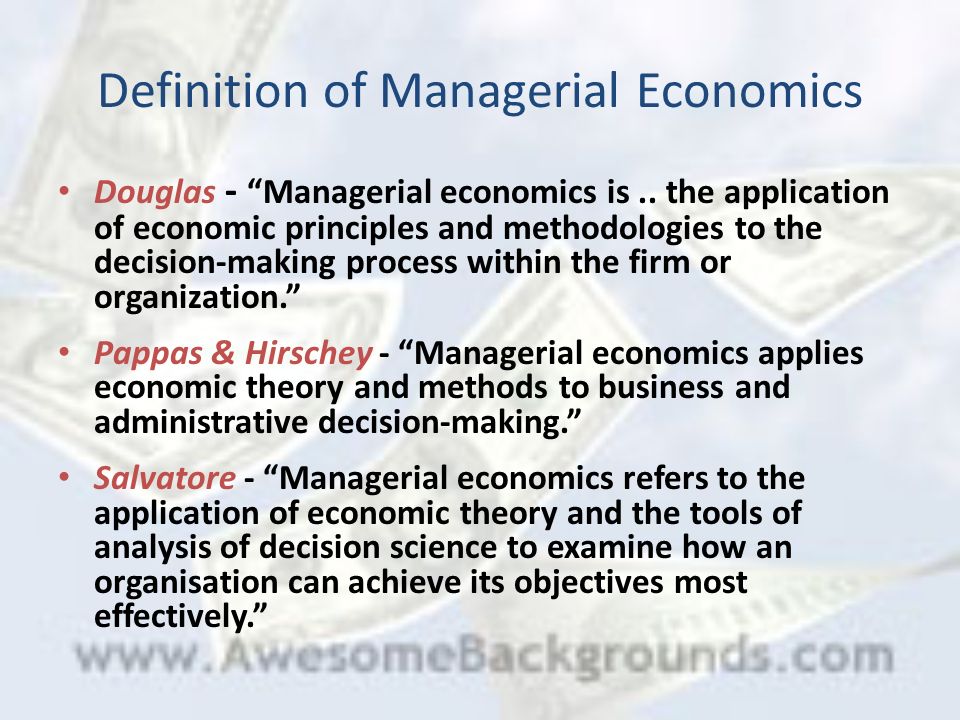 Nature of Managerial Economics